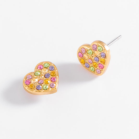 Aretes Corazon Multicolor