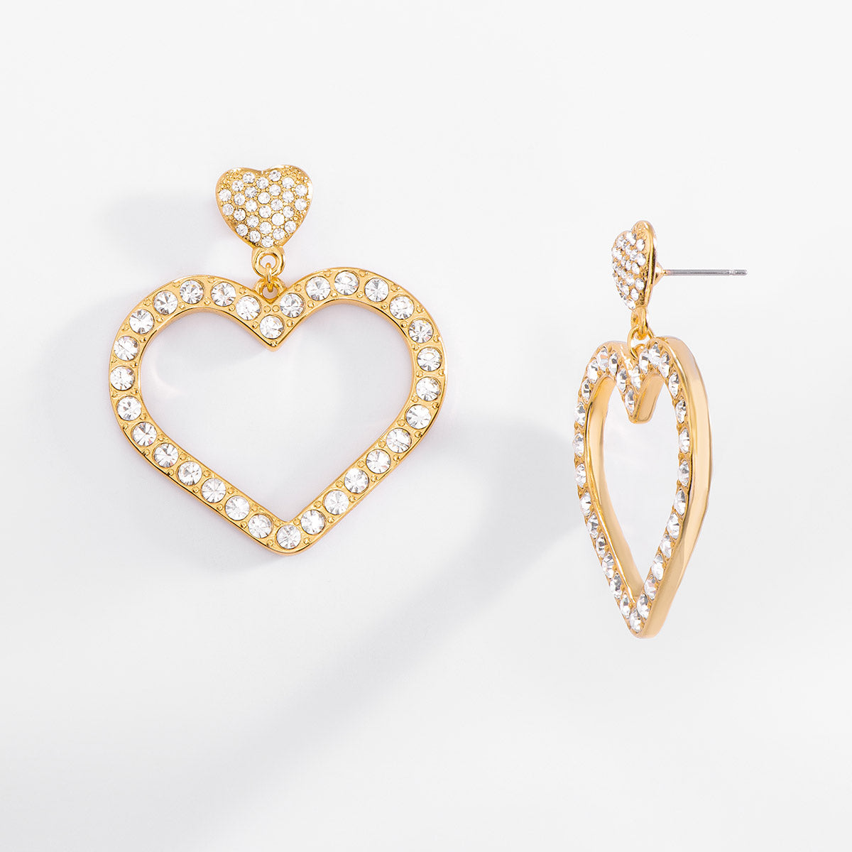 Aretes Corazon Cristales