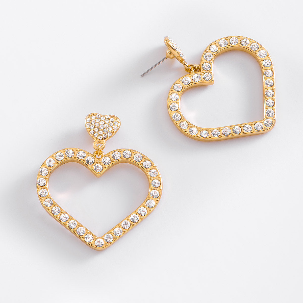 Aretes Corazon Cristales